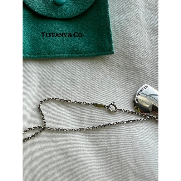 Tiffany Double Heart Sterling Silver Necklace! - Picture 7 of 11